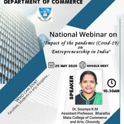 National Webinar on Impact of the pandemic (Covid-19) on Entrepreneurship in India”