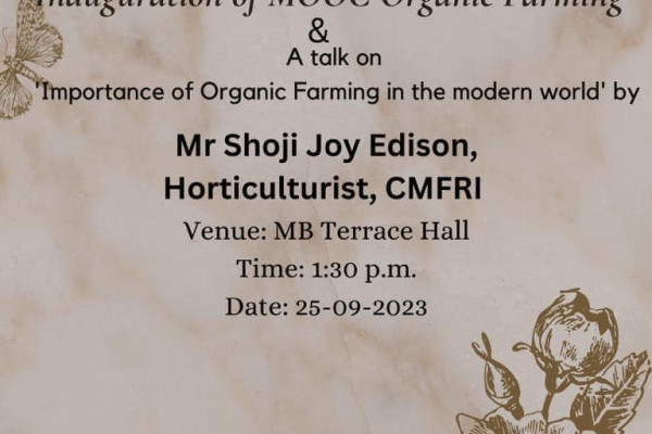 Inauguration of MOOC Organic Farming