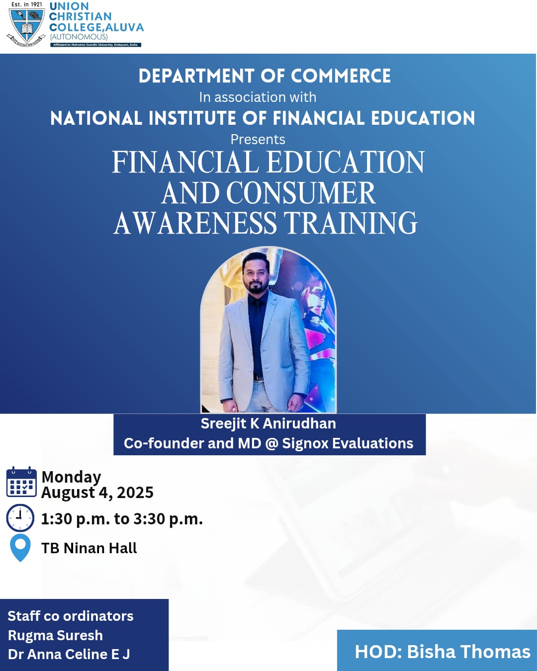 Financial Education and Consumer Awareness Training