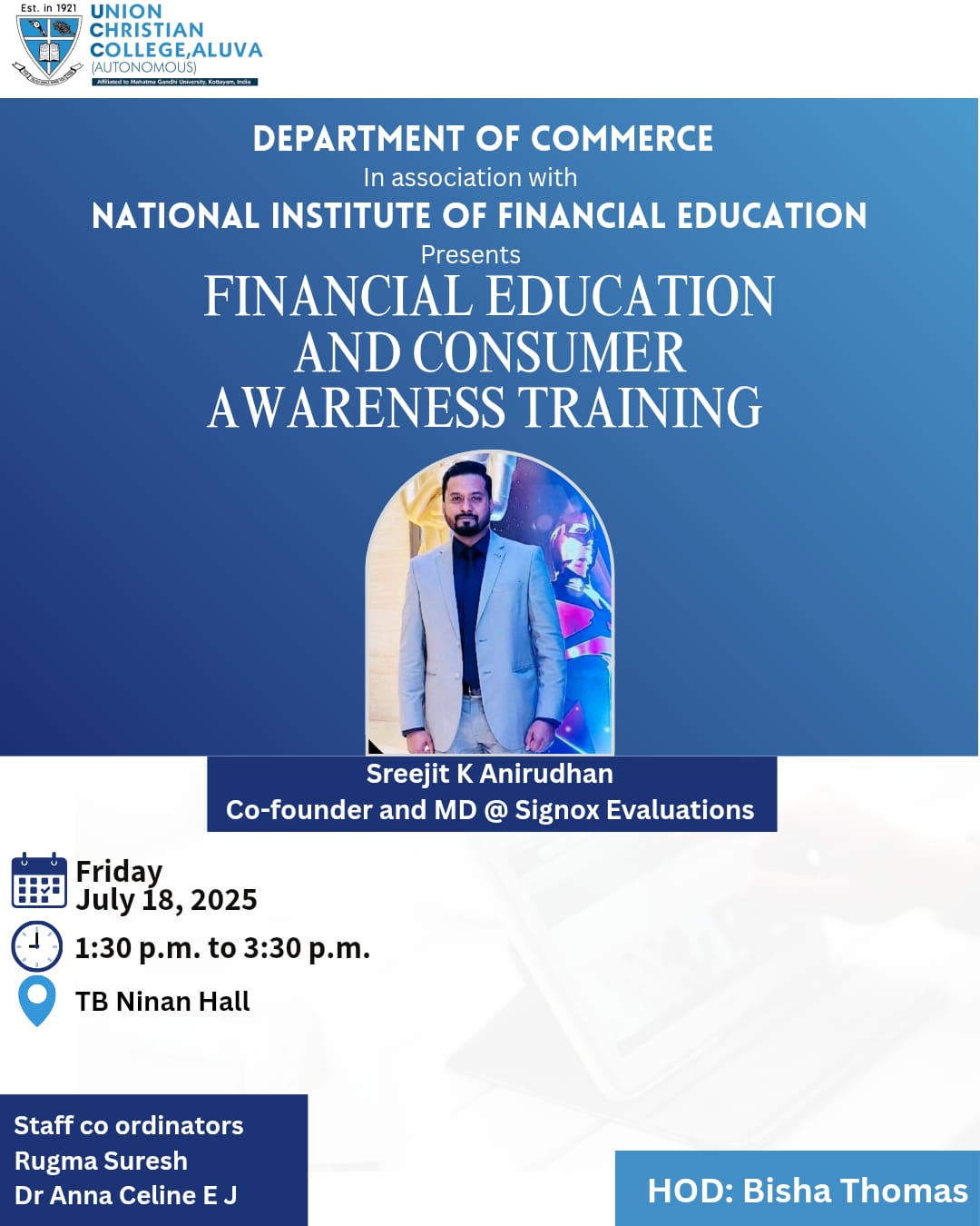 Financial Education and Consumer Awareness Training