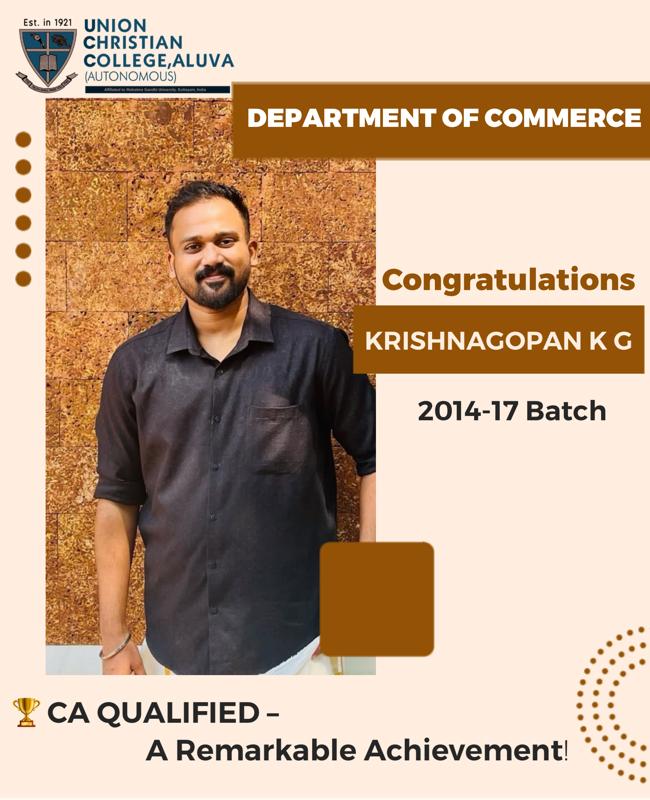 Congratulations to Krishnagopan K.G.