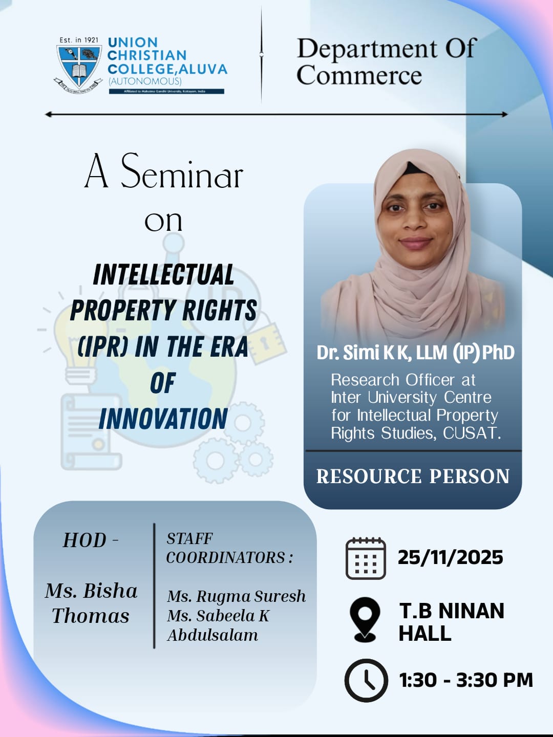 Seminar on Intellectual Property Rights in the era of Innovation