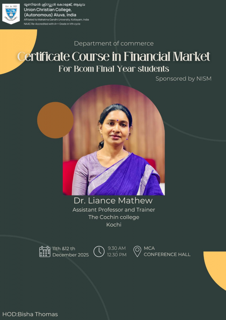 Certificate course in Financial Market