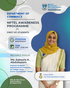 NPTEL awareness programme for first UG students.