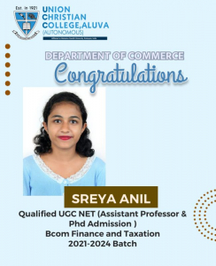 Congratulations to Sreya Anil