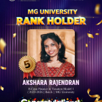 Congratulations to the UG Rank Holder