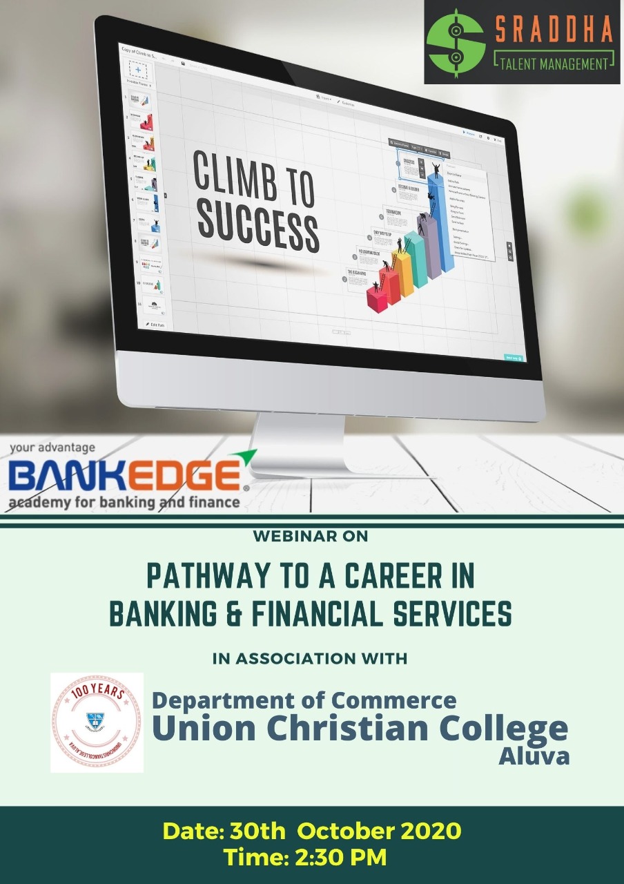 Webinar on Pathway to a career in Banking and Financial Services on 30 Oct 2020