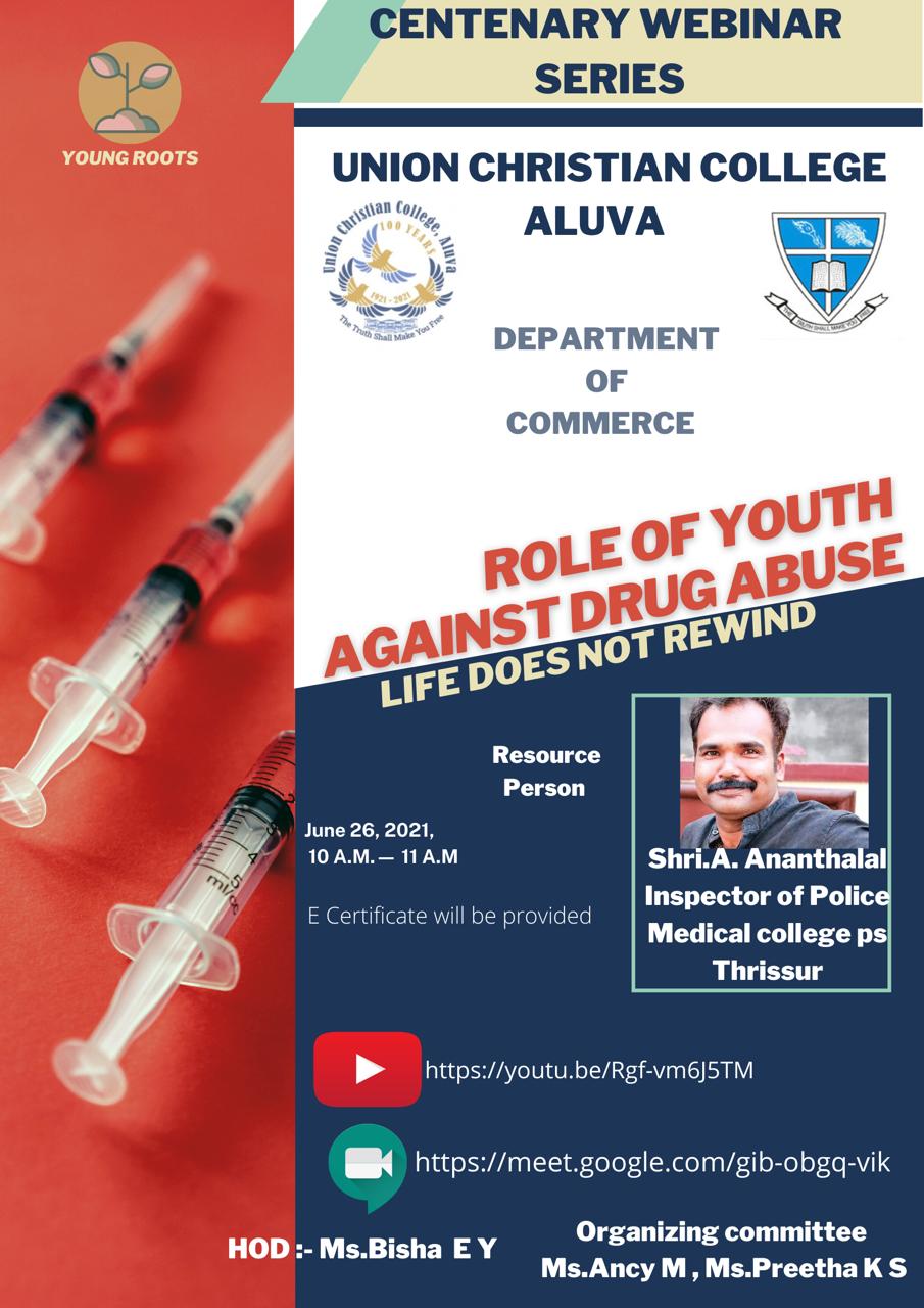 Webinar on “Youth against drug abuse”