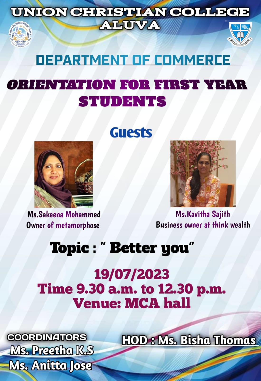 Orientation for first year students